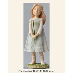 Foundations Girl with Flower Figurine
